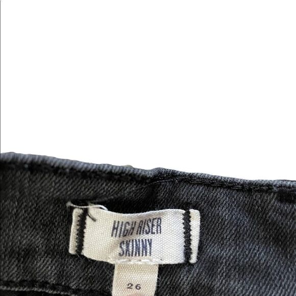 MADEWEL HIGH RISER SKINNY BLACK JEANS SIZE 26 - Picture 11 of 11